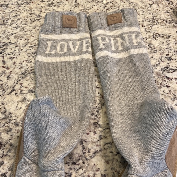 Pink sock slippers by Victoria’s Secret - Picture 2 of 5